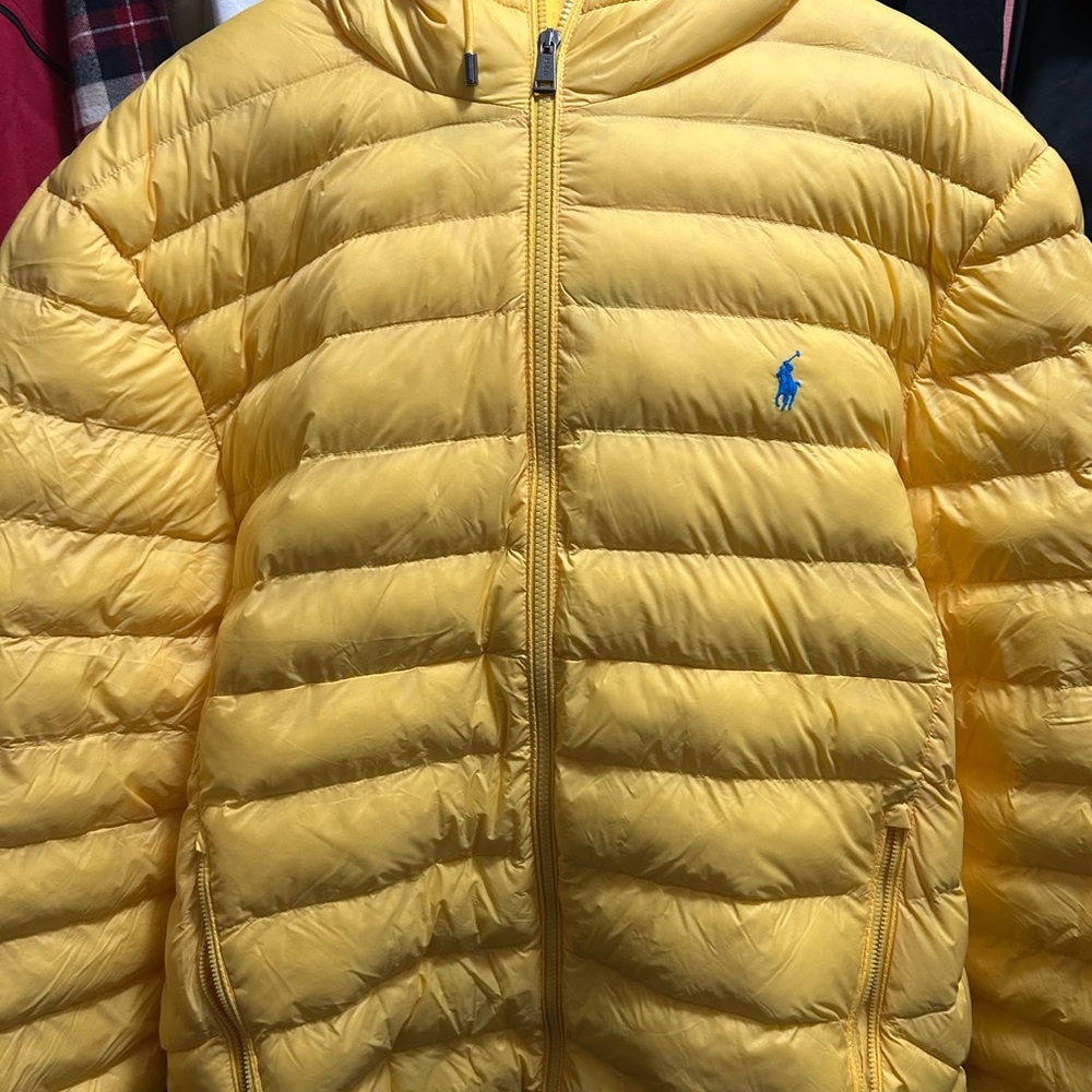 Ralph Lauren Men's Yellow Puffer Jacket